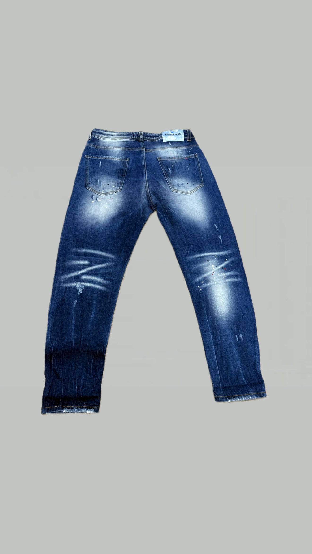 JEANS CIANOTIC BLU CON CERNIERA