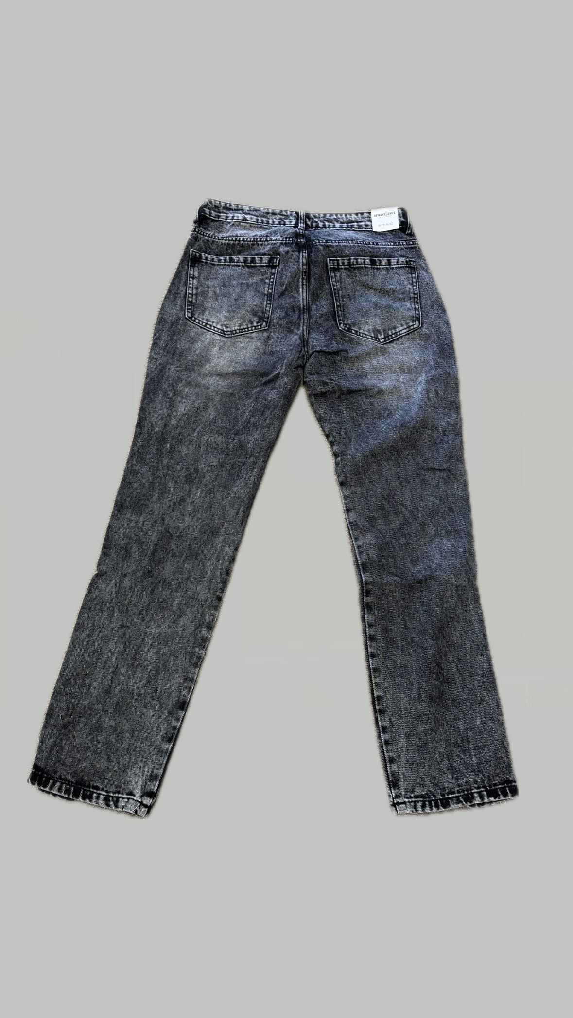 JEANS GRIGIO CON CERNIERE LATERALI