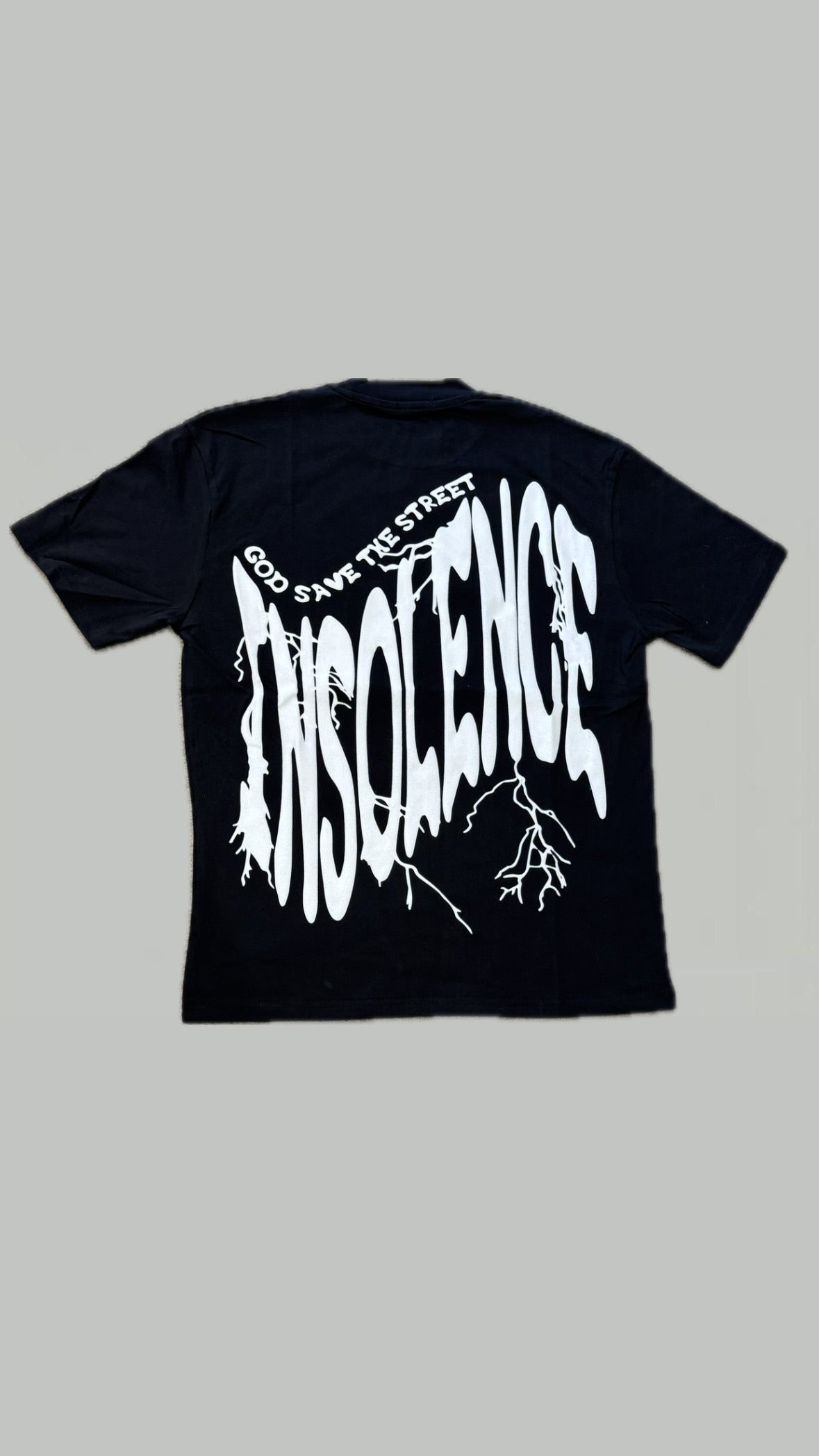 T-SHIRT NERA CON STAMPA BIANCA