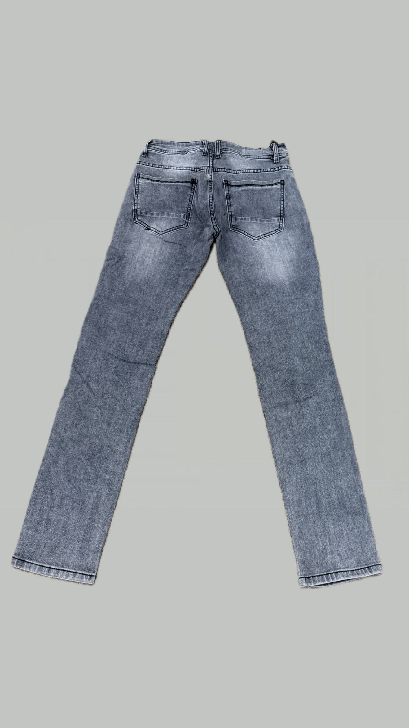 JEANS BIKER GRIGIO